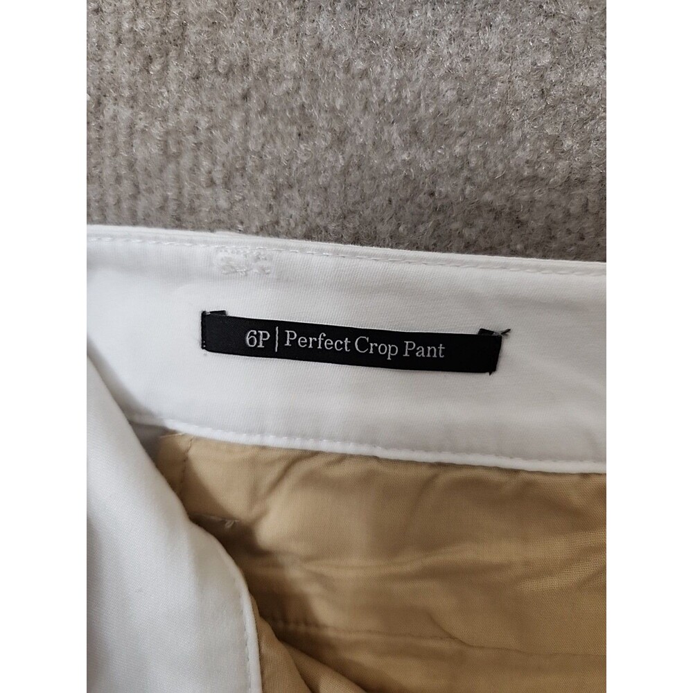 Talbots Perfect Crop Pants Womens 6 Petite White Slim Leg Stretch NEW - Picture 7 of 9
